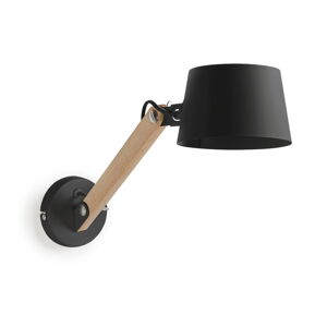 Nástěnné svítidlo v černo-přírodní barvě ø 15 cm Muse – Kave Home