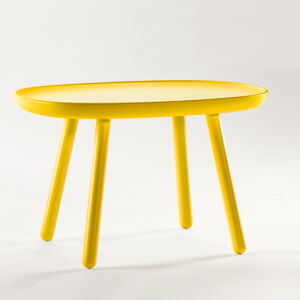 Žlutý stolek z masivu EMKO Naïve, 61 x 41 cm