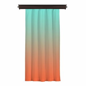 Oranžovo-tyrkysový závěs Curtain Tageho, 140 x 260 cm