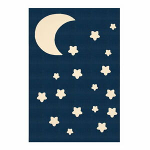 Dětský tmavě modrý koberec Zala Living Night Sky, 140 x 200 cm